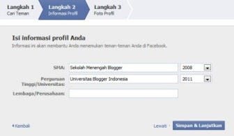 Langkah ke-2 cara mendaftar di FB (Facebook)
