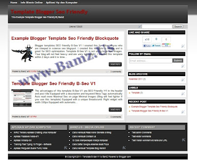 Template Blogger Seo Friendly