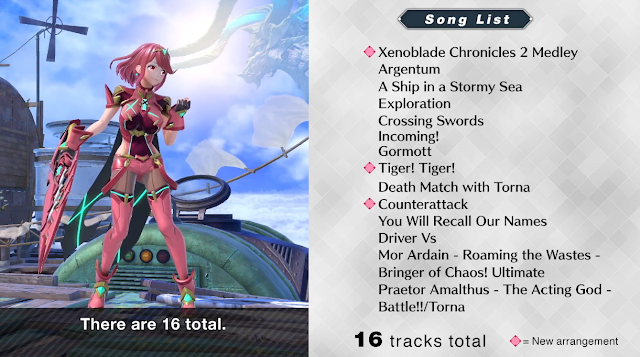 list of Xenoblade Chronicles 2 music in challenger pack 9 Super Smash Bros. Ultimate