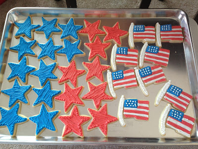 Stars and American Flag Sugar Cookies
