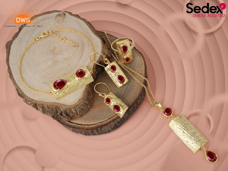 Garnet jewelry set