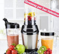 Logo Vinci gratis 3 Frullatori Cosori con il Giveaway di San Valentino