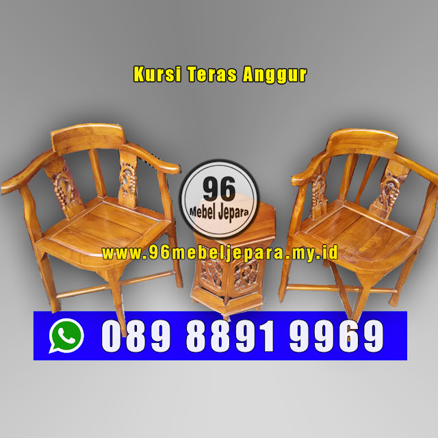 Kursi Teras Anggur,Kayu Jati Minimalis,Kota Bandung