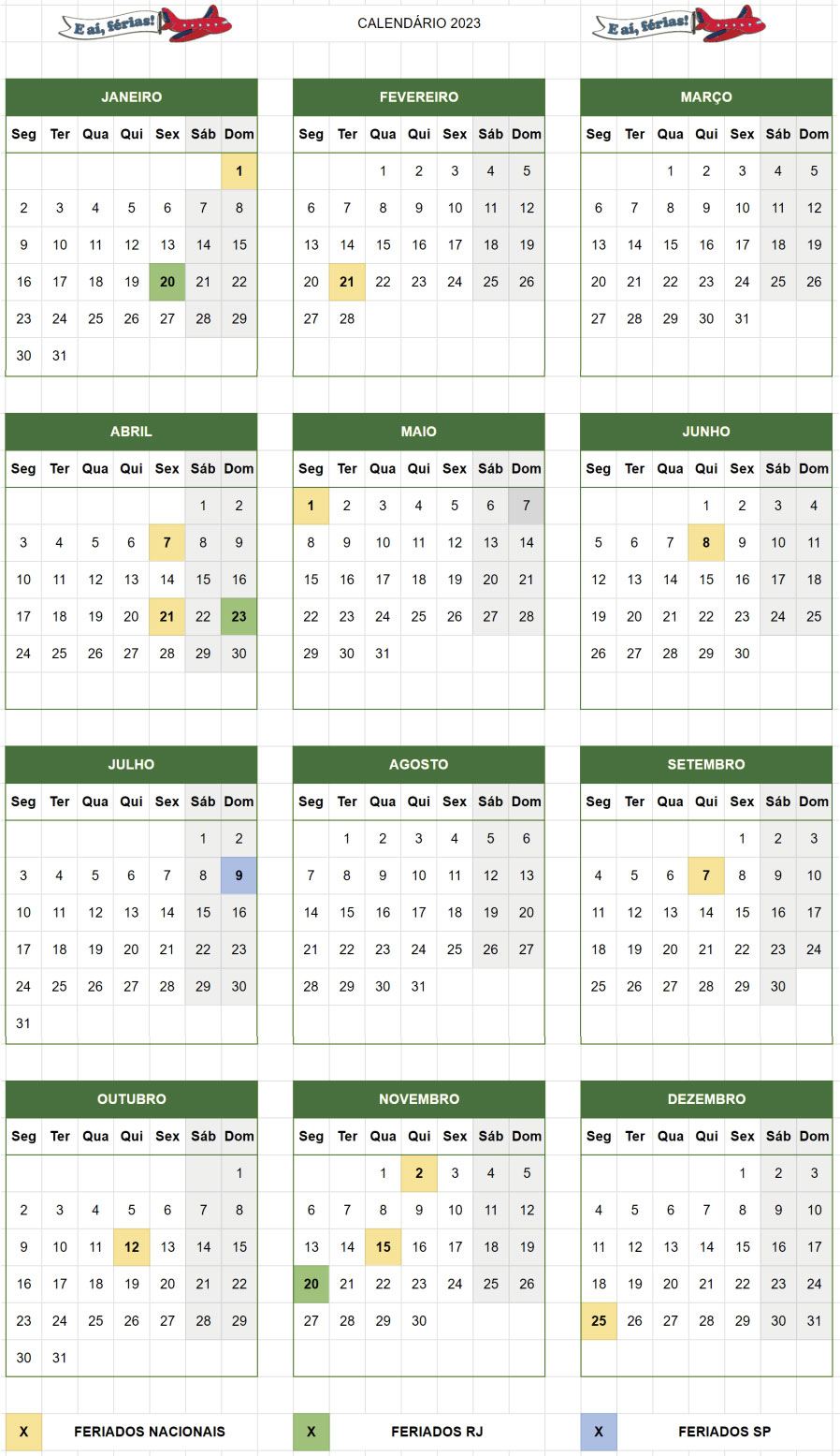 Feriados de abril 2023: 3 sites com calendários para marcar na agenda
