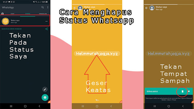 Cara menghapus status Whatsapp