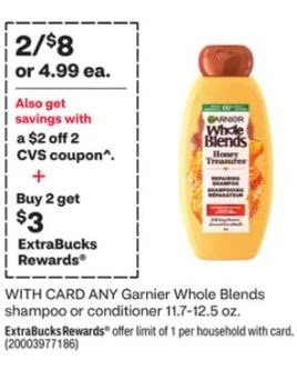 Grab 2 FREE Garnier Whole Blends at CVS