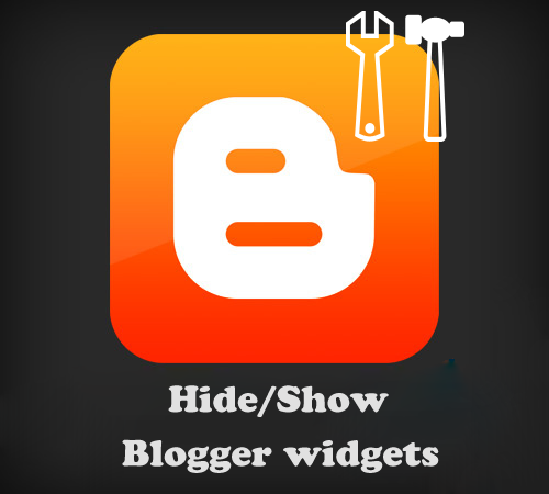 How to Hide or Show widgets and gadgets in blogger