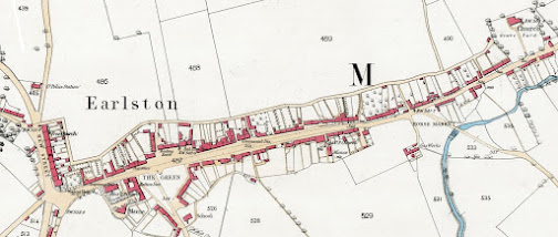 1857 map of Earlston showing Back Road