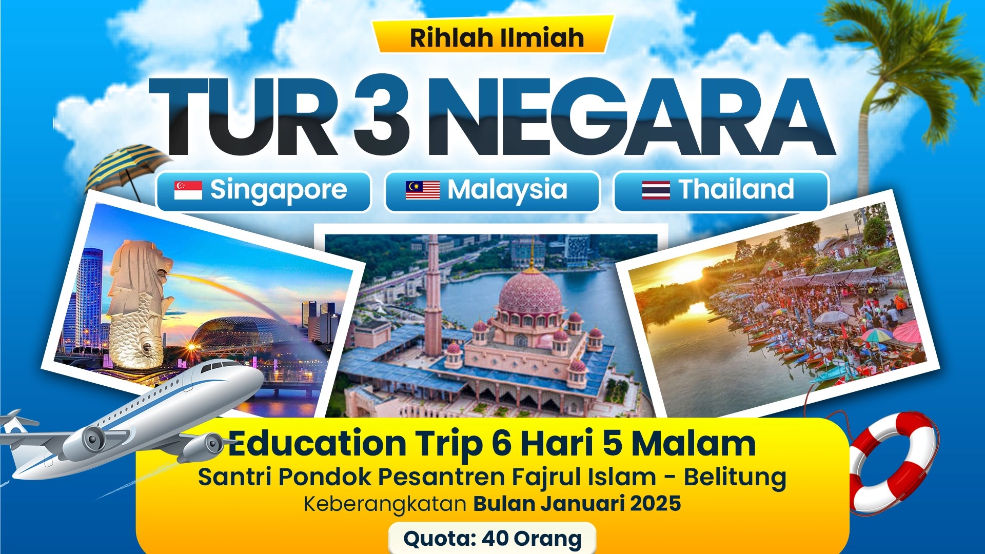 Tur 3 Negara Santri Fajrul Islam Belitung