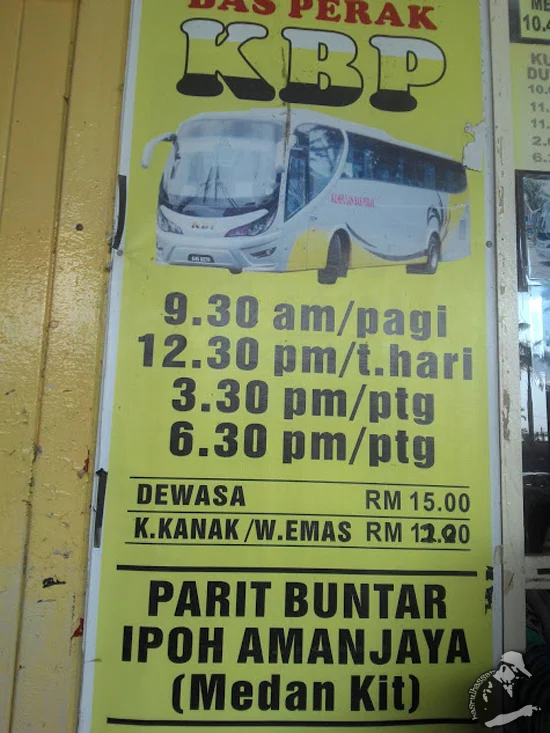 Harga tiket bas ekspress Parit Buntar ke Ipoh