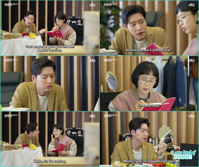 do ha on vacation still working which makes seol woo annoy - Man To Man: Episode 16 Finale  korean Drama