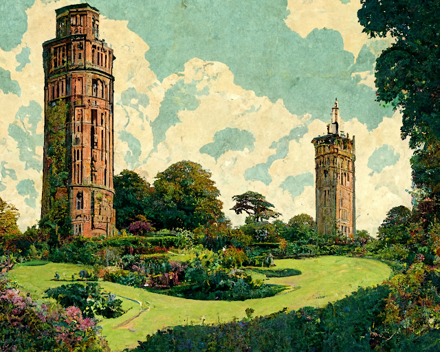A High Tower in an English Garden