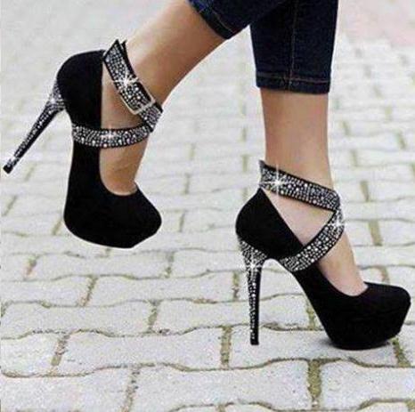 black high heel shoes womens pumps