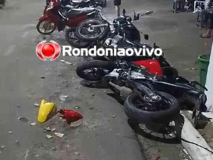 TERROR DO INSS - Idosa dirige embriagada, destrói 3 motos e tenta fuga alucinada em Porto Velho