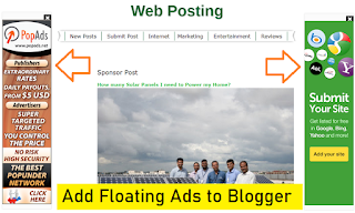 How to add Floating Skyscraper Ads widget to Blogger