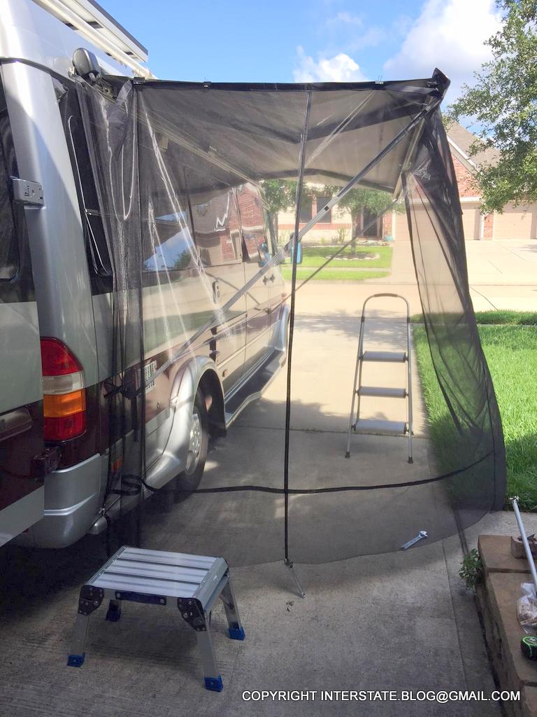 THE INTERSTATE BLOG DIY AWNING SCREEN FOR THE AIRSTREAM INTERSTATE