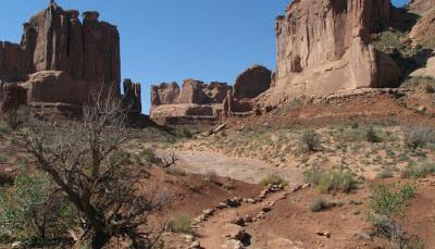 Park Avenue Trail i Arches National Park i Utah.