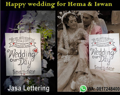 Pesanan Papan Hiasan Wedding / Pernikahan untuk Hema dan Iswan di Brebes Jawa Tengah , wedding board , welcome board, 