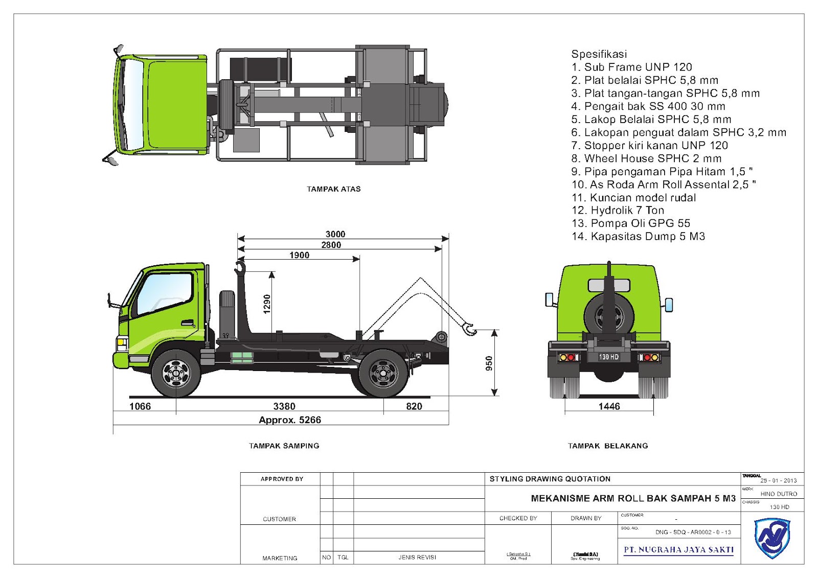 truck sampah cv rejeki sukses bersama industri karoseri www