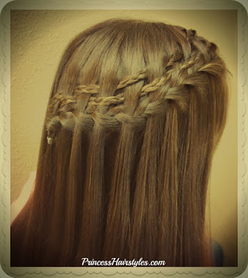 Gorgeous waterfall braid variation.  Double woven micro braids video tutorial.