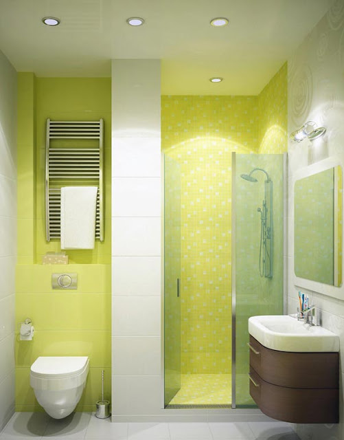 Kamar mandi minimalis nuansa hijau Kamar mandi minimalis nuansa hijau