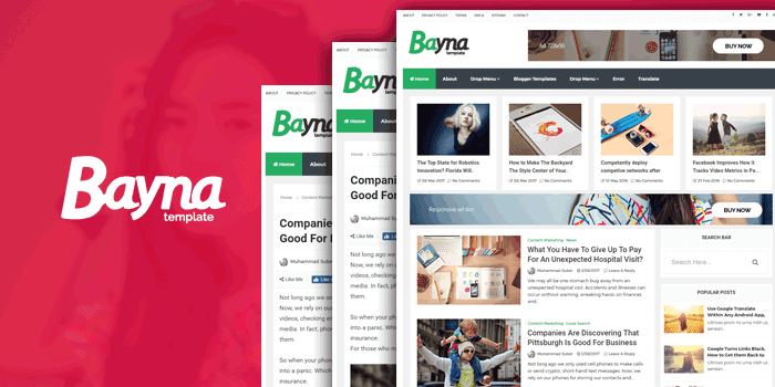 Bayna Blogger Template