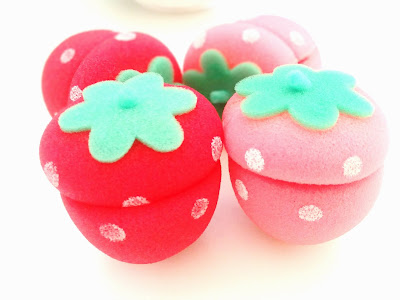 adorable strawberry hair curlers