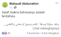 Salaf Makna Bahasanya adalah Terdahulu