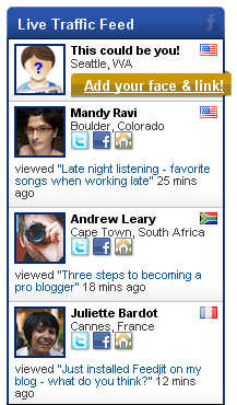 Feedjit live traffic feed