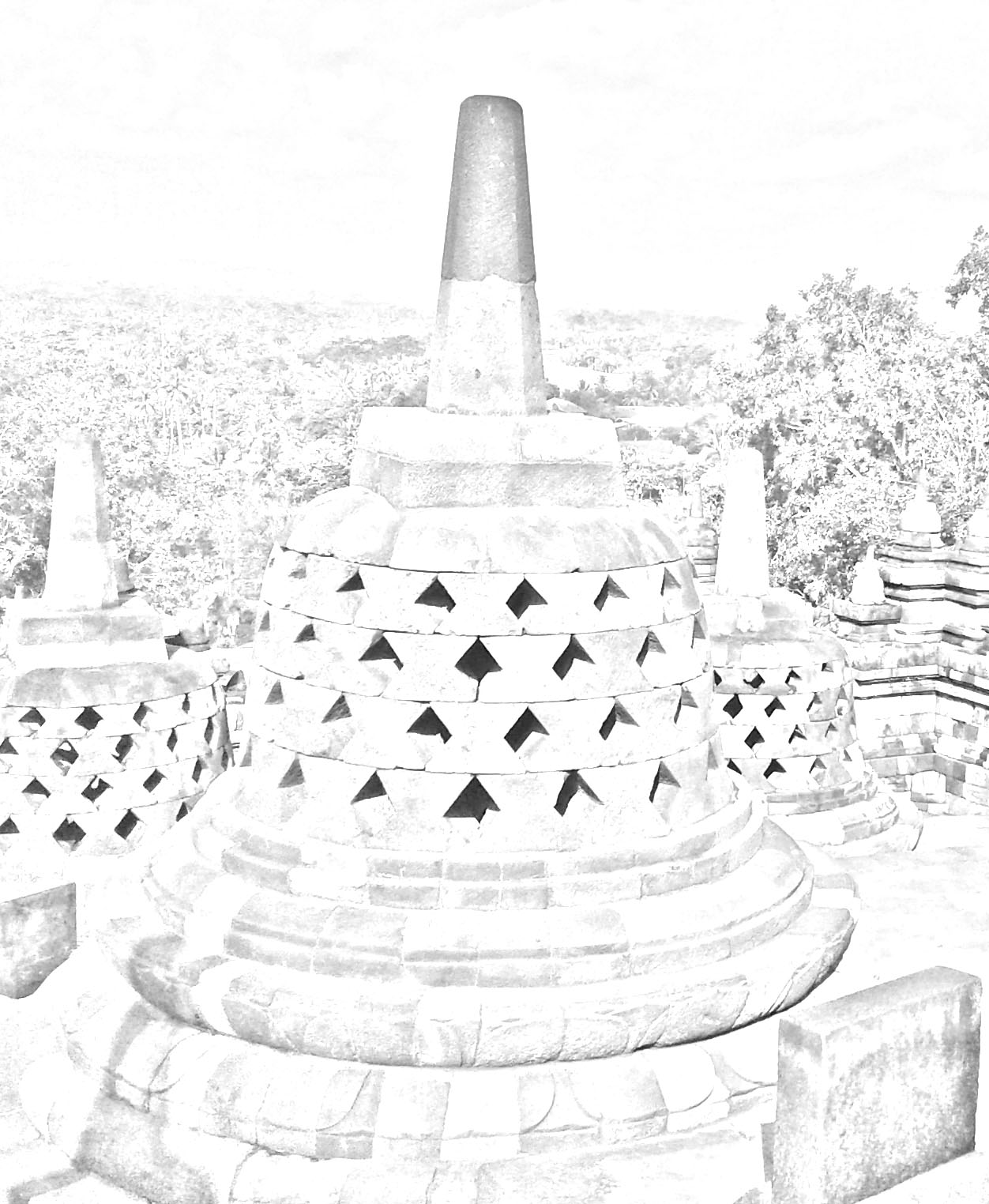 72 Gambar Sketsa Pensil Candi Borobudur Terlihat Keren Gambar