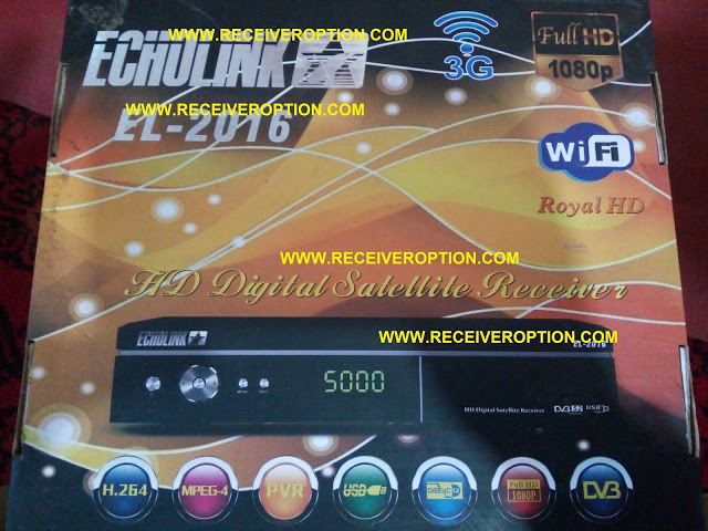 ECHOLINK EL-2016 HD RECEIVER AUTO ROLL POWERVU KEY NEW SOFTWARE