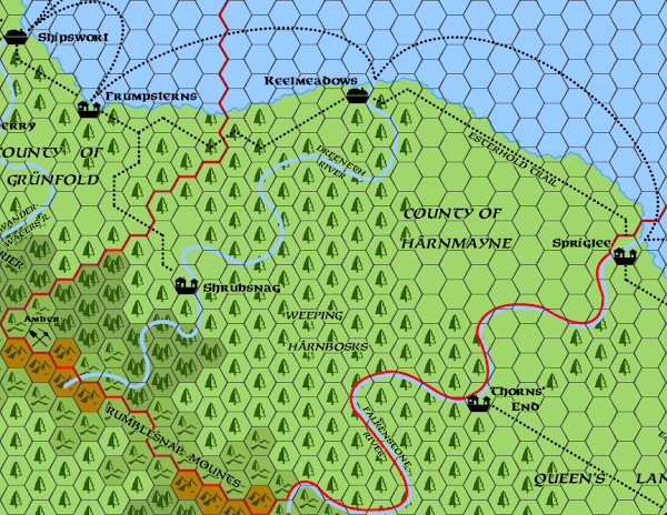 Mystara Alphatia Foresthome Harnmayne map