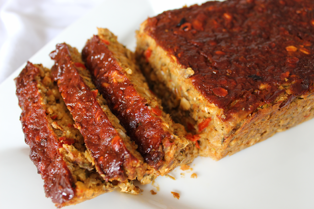Savory Chickpea Loaf with Barbecue Glaze