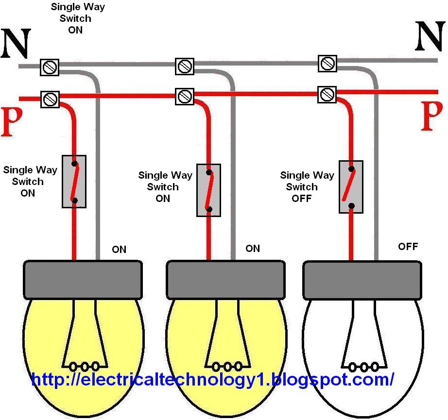 circuit way three switch diagram for light lamp switch: switch by a each separately Wiring control circuit way three switch diagram for light lamp switch: switch by a each separately Wiring control