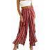 Women’s Boho Style Striped Split Pants