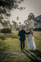 bride and groom at sanibel island wedding