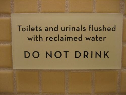 funny toilet sign - do not drink