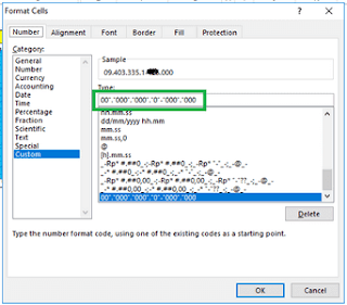 format cell NPWP