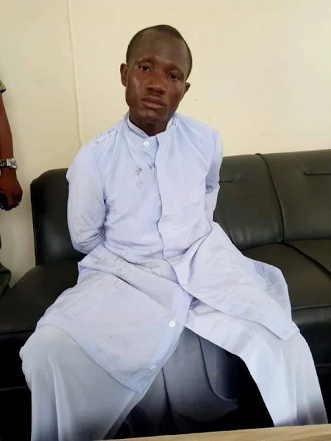 Photos: Thief dressed as Catholic Seminarian nabbed while trying to steal a car during Priestly Ordination in Owerri