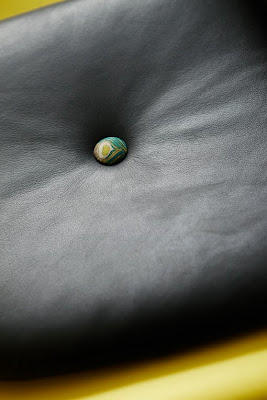 button on a leather sofa