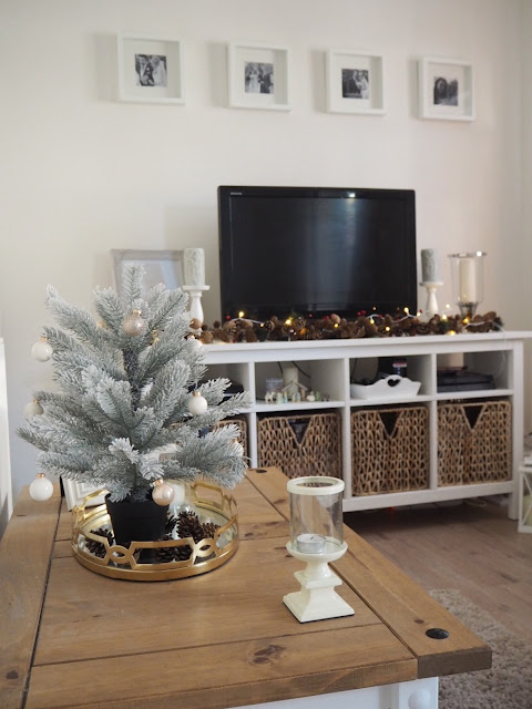 Christmas decor home tour featuring neutral interior design