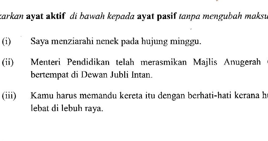 Laman Bahasa Melayu SPM: SOALAN DAN CADANGAN JAWAPAN 