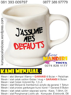 Kursus Plakat acrylic fiber Sablon gelas mug 