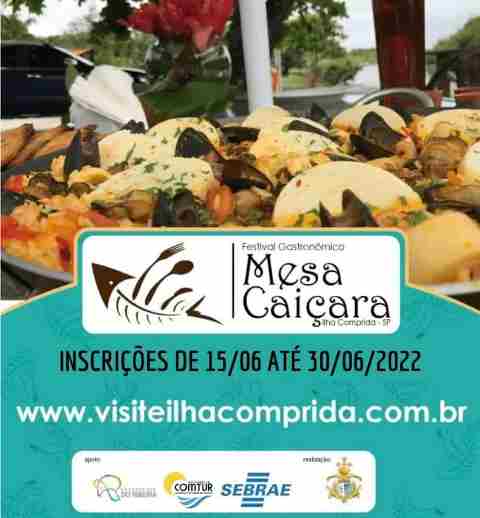 Estão abertas inscrições para o Festival Gastronômico Mesa Caiçara 2022
