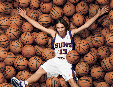 NBA MVP Steve Nash and balls