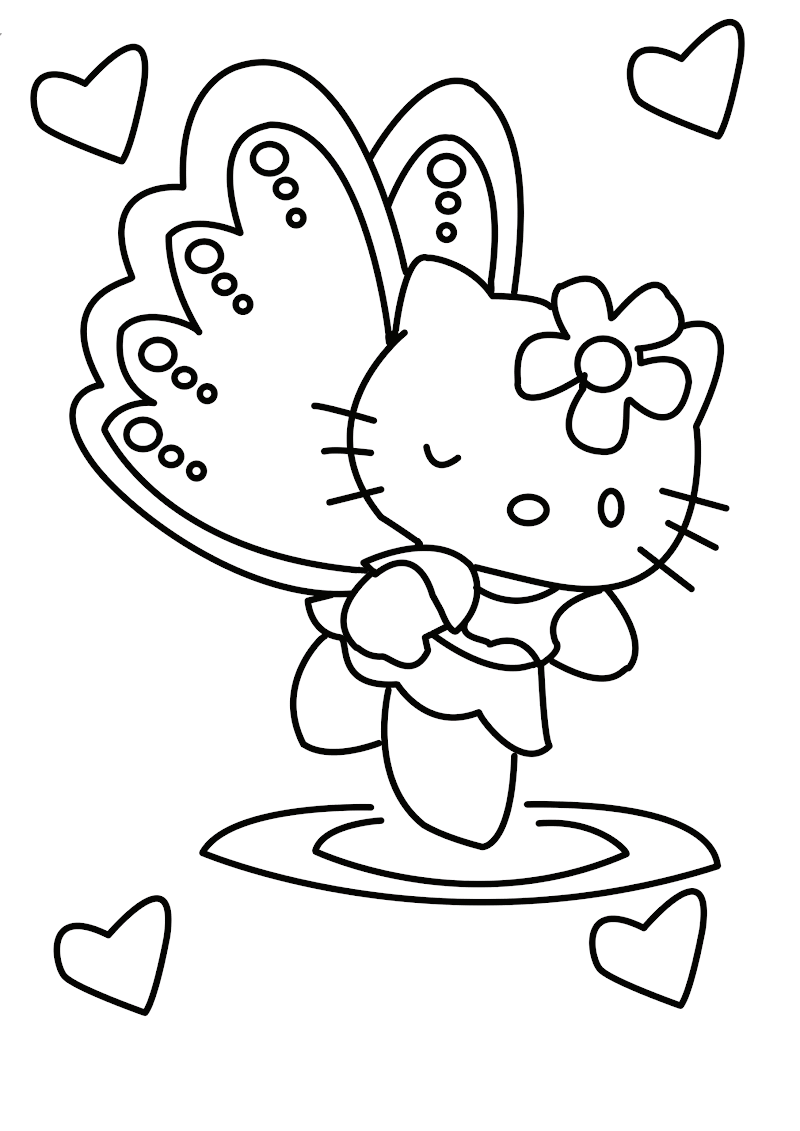 Trend Populer Hello Kitty Coloring Pages, Undangan Ulang Tahun
