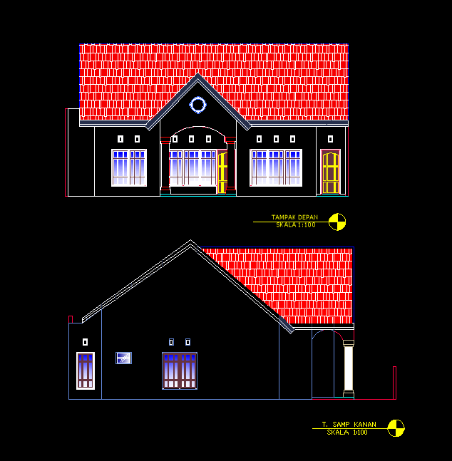 Gaya Terbaru 27 Gambar Gapura  Minimalis AutoCAD  Gambar 