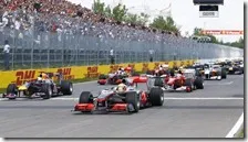 La partenza del gran premio del Canada 2010