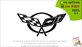 CHEVROLET CORVETTE RACING logo vector .dxf for cnc free download