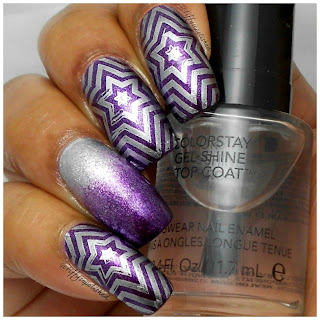 Sinful_Colors_Purple_Heart_with_Born_Pretty_BP_11_Stamped_Stars